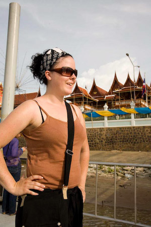 In Ayutthaya beim besichtigen der beeindruckenden Tempelanlagen