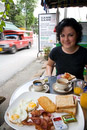 Im legendären "Same Same" Guesthouse in Chiang Mai (Nordthailand) beim Frühstück
