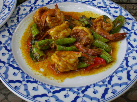 So oder so ähnlich sah unser Speiseplan aus, hier "Prawns with Garlic and Pepper" Yummieh!